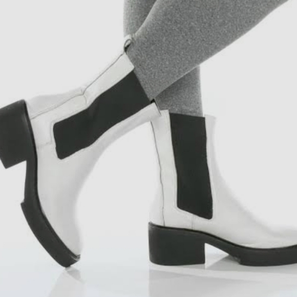 FARYL by Farylrobin Mae Ecru Leather boots  7.5 M - Picture 1 of 5